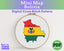 Bolivia Cross Stitch Pattern: Tiny Flag Map