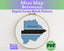 Botswana Cross Stitch Pattern: Tiny Flag Map