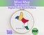 Seychelles Cross Stitch Pattern: Tiny Flag Map