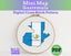 Guatemala Cross Stitch Pattern: Tiny Flag Map