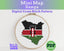 Kenya Cross Stitch Pattern: Tiny Flag Map