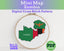Zambia Cross Stitch Pattern: Tiny Flag Map