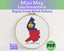 Liechtenstein Cross Stitch Pattern: Tiny Flag Map