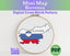Slovenia Cross Stitch Pattern: Tiny Flag Map