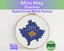 Kosovo Cross Stitch Pattern: Tiny Flag Map