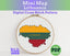 Lithuania Cross Stitch Pattern: Tiny Flag Map