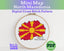 North Macedonia Cross Stitch Pattern: Tiny Flag Map
