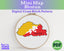Bhutan Cross Stitch Pattern: Tiny Flag Map