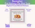 She Believed She Could But Her Cat Was Asleep Cross Stitch Pattern PDF (Ginger Cat)