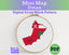 Oman Cross Stitch Pattern: Tiny Flag Map
