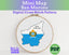 San Marino Cross Stitch Pattern: Tiny Flag Map