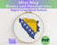 Bosnia and Herzegovina Cross Stitch Pattern: Tiny Flag Map