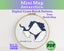 Antarctica Cross Stitch Pattern: Tiny Flag Map
