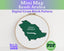 Saudi Arabia Cross Stitch Pattern: Tiny Flag Map