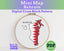 Bahrain Cross Stitch Pattern: Tiny Flag Map