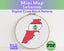 Lebanon Cross Stitch Pattern: Mini Flag Map