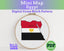 Egypt Cross Stitch Pattern: Mini Flag Map