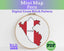 Peru Cross Stitch Pattern: Tiny Flag Map