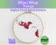 Tonga Cross Stitch Pattern: Tiny Flag Map