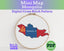 Mongolia Cross Stitch Pattern: Mini Flag Map