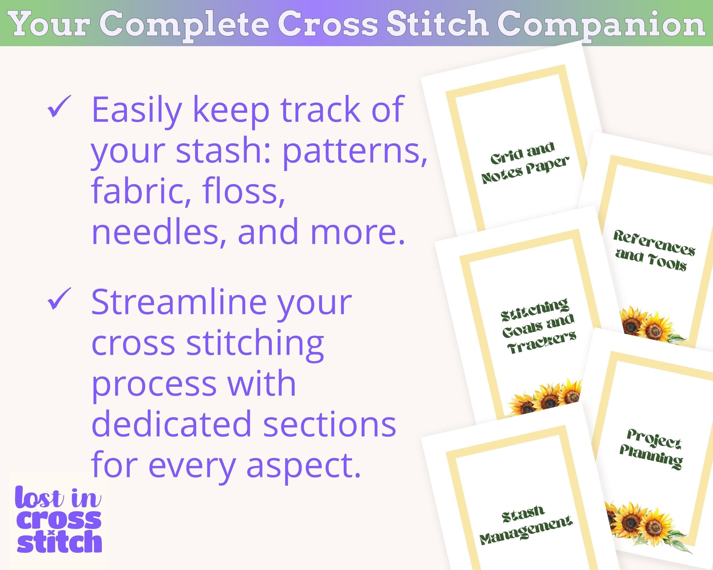 Sunflower Cross Stitch Planner PDF