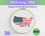 USA Cross Stitch Pattern, Mini Flag Map, Stars and Stripes Travel Souvenir, Instant PDF Download