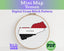 Tiny Little Yemen Flag Map Cross Stitch Pattern | PDF Digital Download | Modern Middle East Design | Pattern Keeper Ready