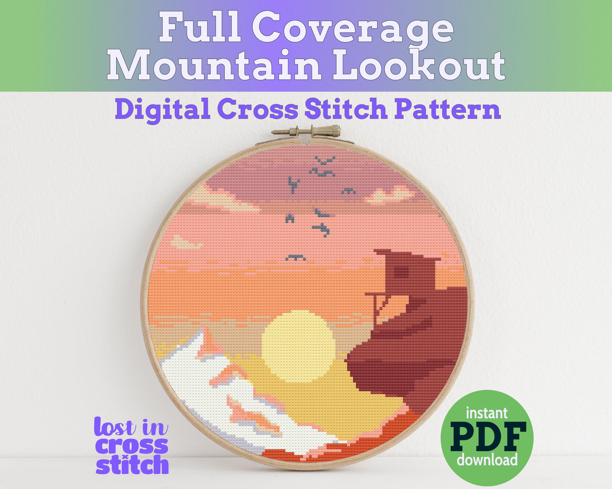 Desert Canyon Lookout Cross Stitch Pattern PDF Main image