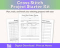 Printable Cross Stitch Project Planner and Tracker Starter Kit PDF