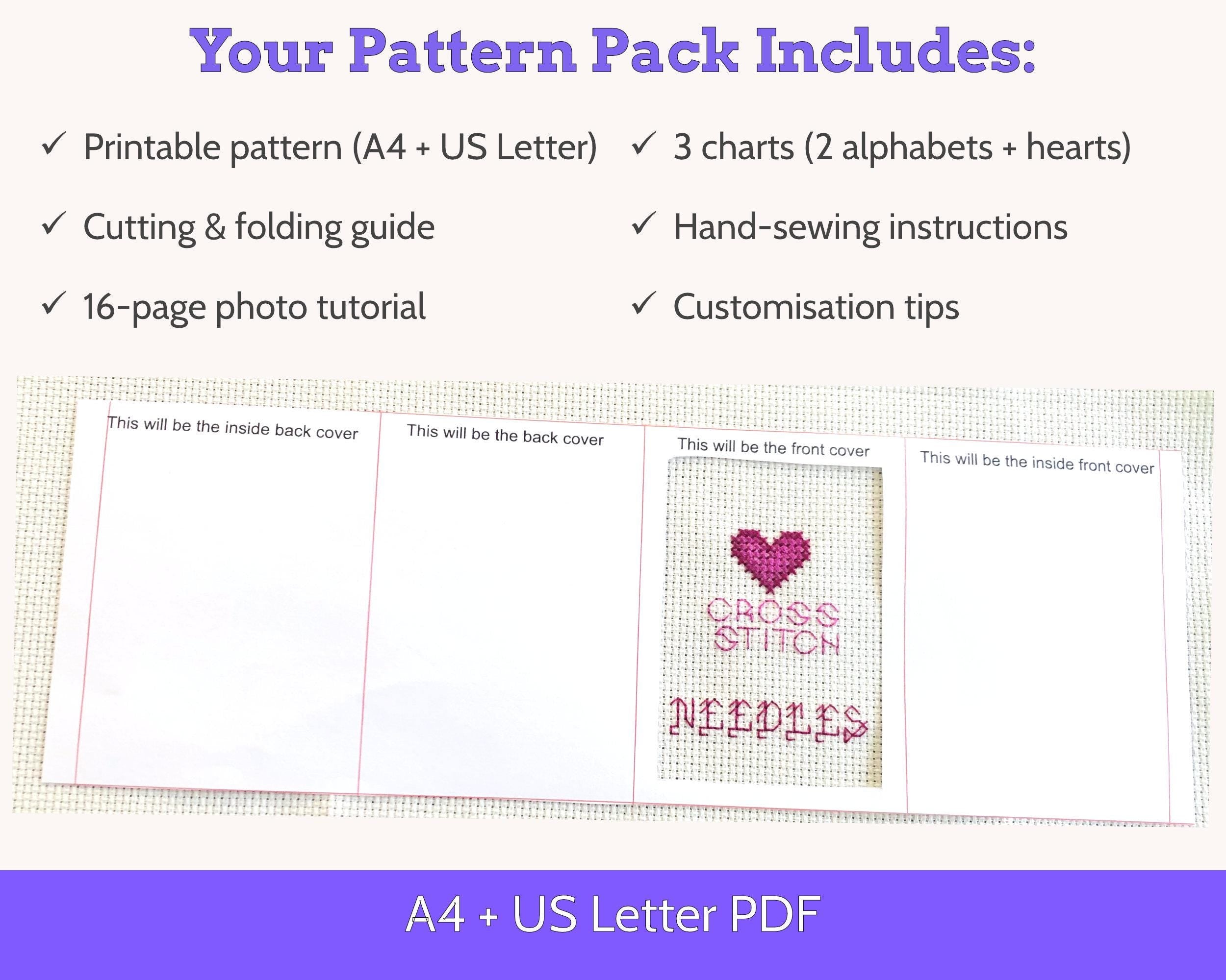 Cross Stitch Aida Needle Case Sewing Pattern PDF