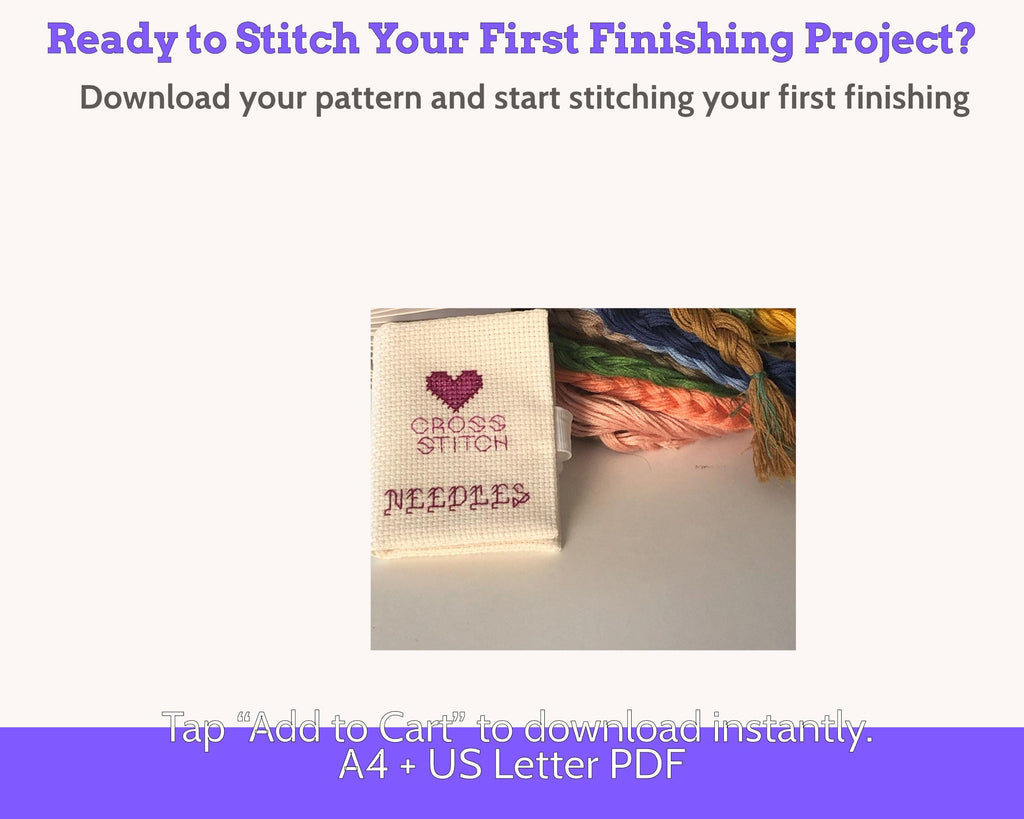 Cross Stitch Aida Needle Case Sewing Pattern PDF