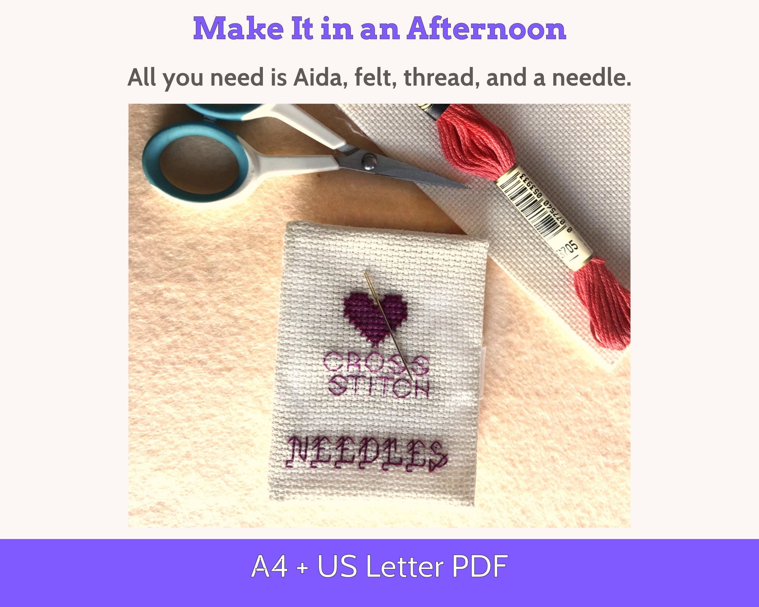 Cross Stitch Aida Needle Case Sewing Pattern PDF