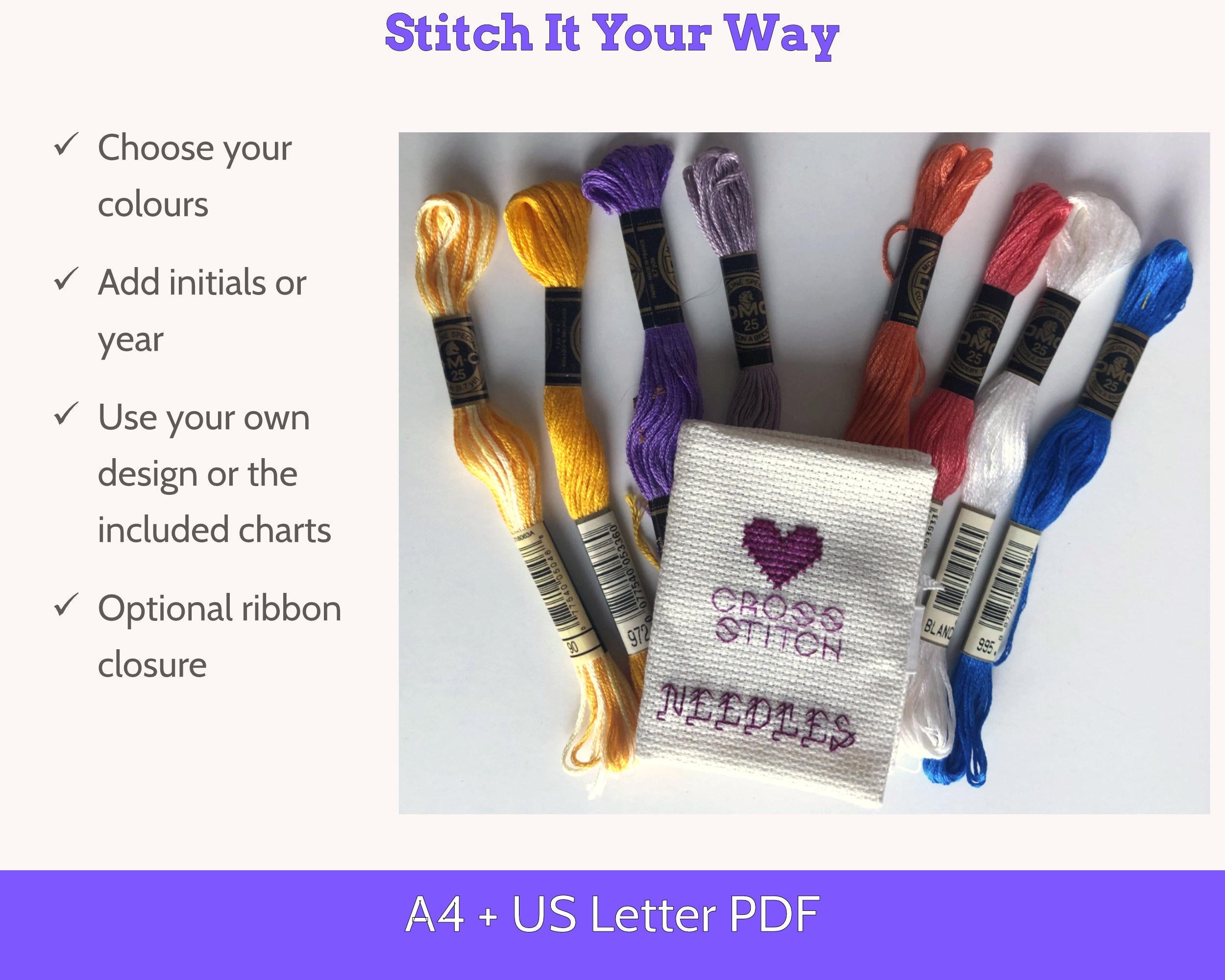 Cross Stitch Aida Needle Case Sewing Pattern PDF