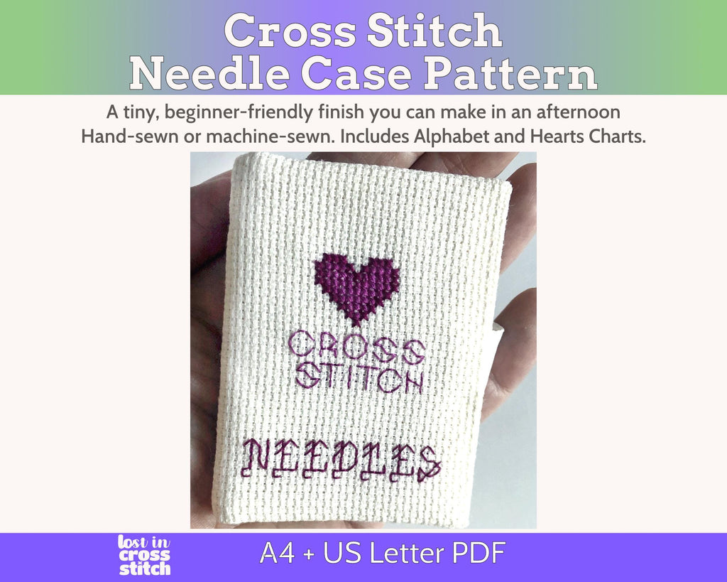 Cross Stitch Aida Needle Case Sewing Pattern PDF