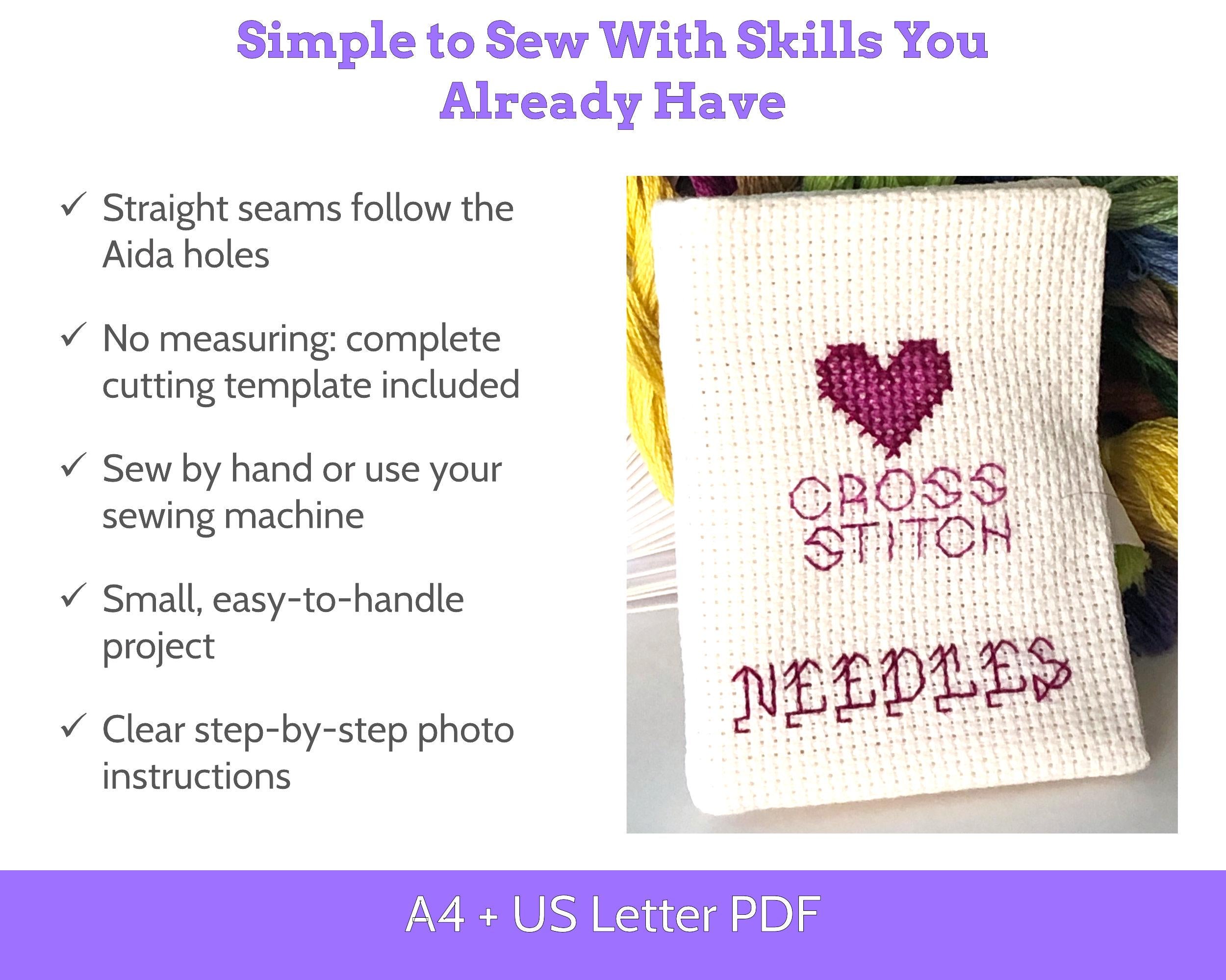 Cross Stitch Aida Needle Case Sewing Pattern PDF