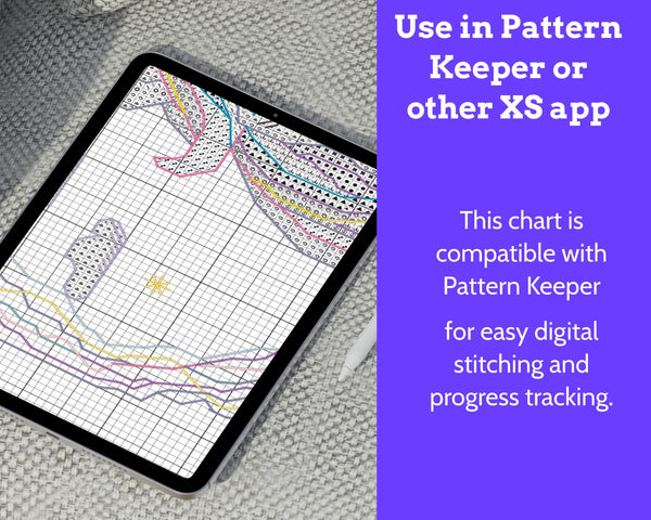 Kitten on the Moon Birth Sampler Cross Stitch Pattern PDF (DIY with Alphabet Charts)