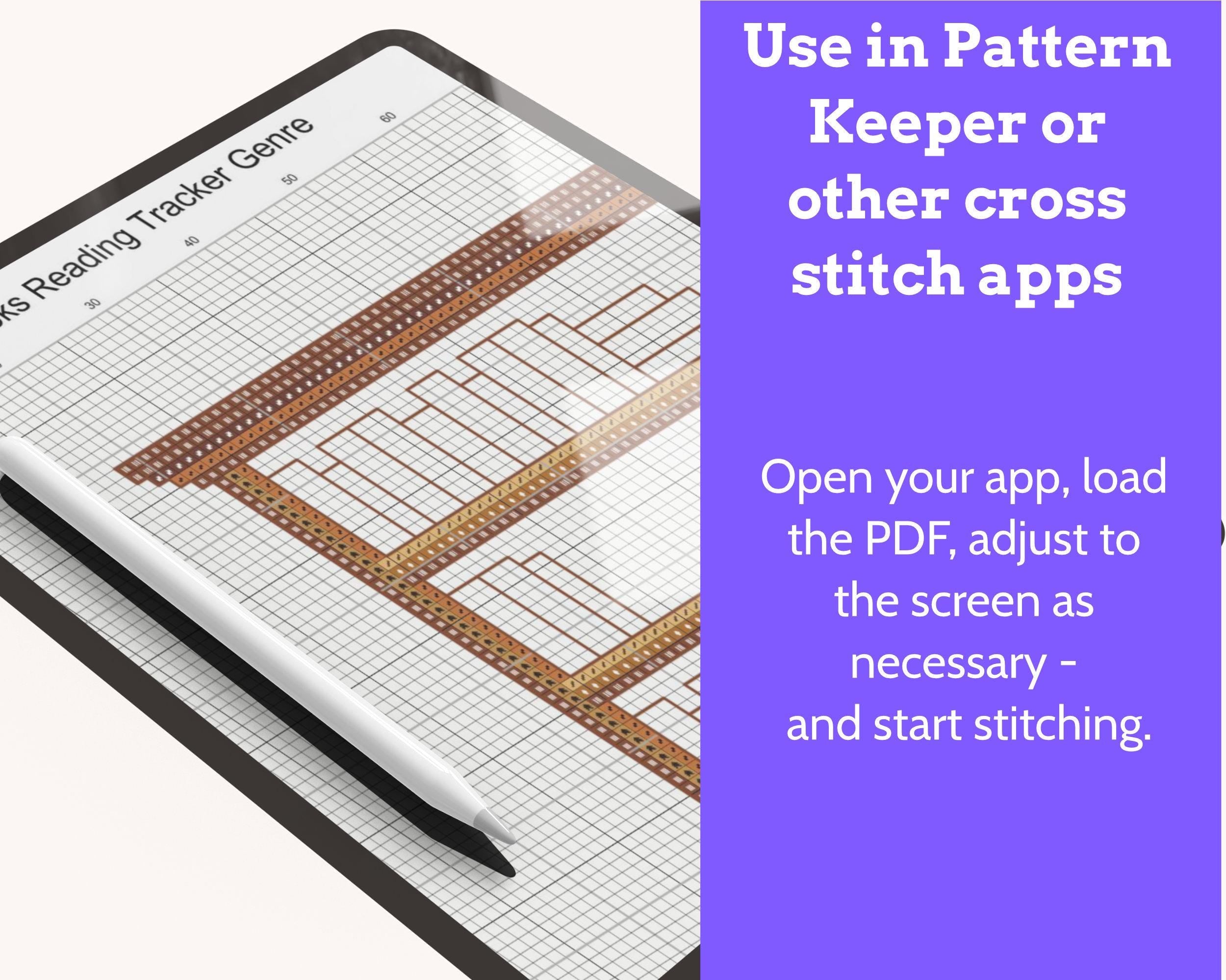 Cross Stitch Bookshelf Reading Tracker 100 Books Pattern
