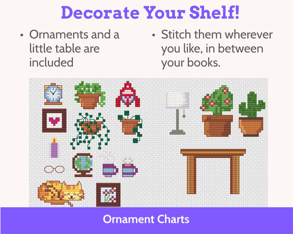 Cross Stitch Reading Tracker Pattern, 12 Books PDF