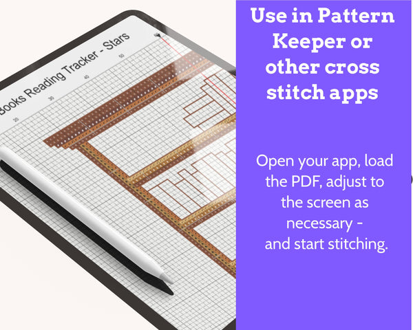 Cross Stitch Reading Tracker Pattern, 12 Books PDF