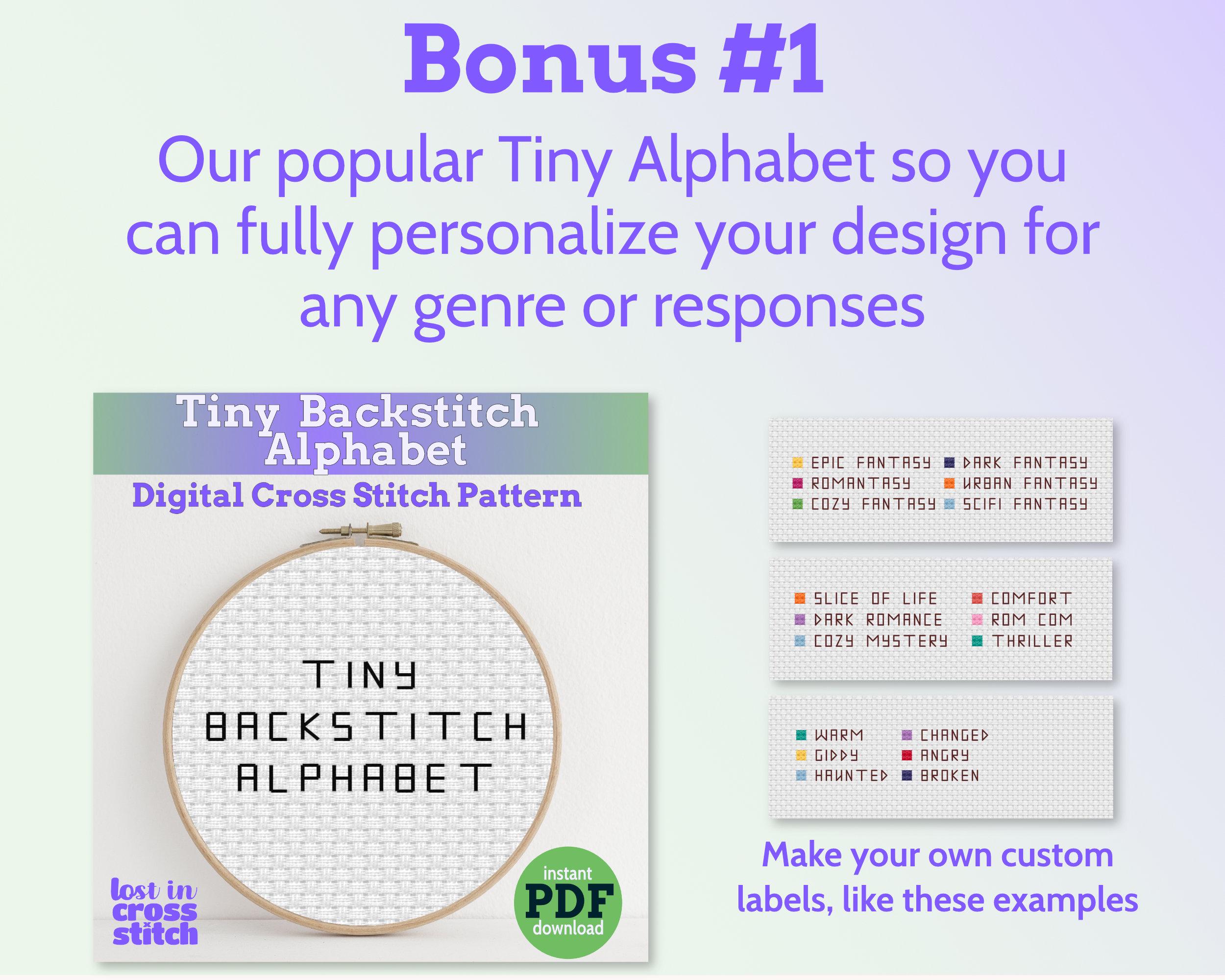 Cross Stitch Reading Tracker Pattern, 12 Books PDF
