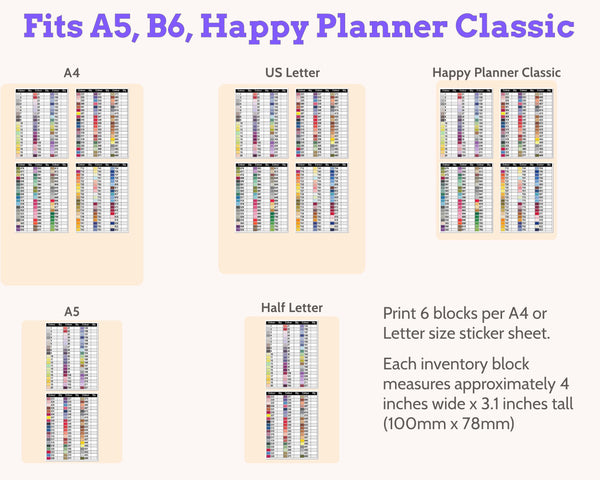Cross Stitch DMC Number Order Floss Tracker Planner Stickers PDF