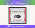 She Believed She Could But Her Cat Was Asleep Cross Stitch Pattern PDF (Tuxedo)