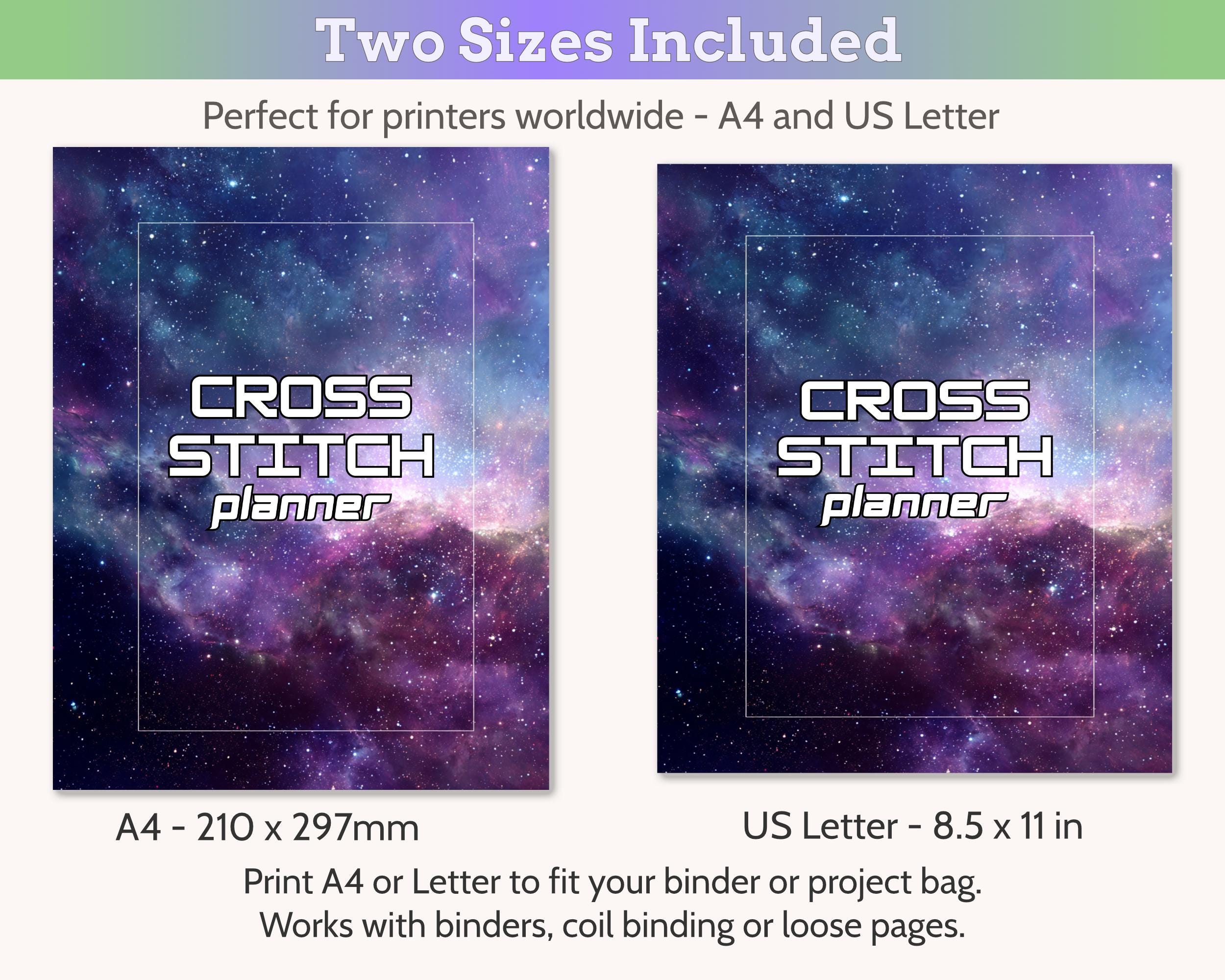 Galaxy Cross Stitch Planner Printable PDF