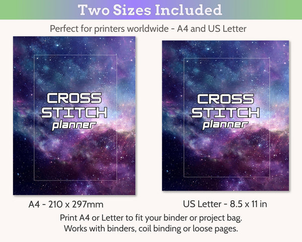 Galaxy Cross Stitch Planner Printable PDF