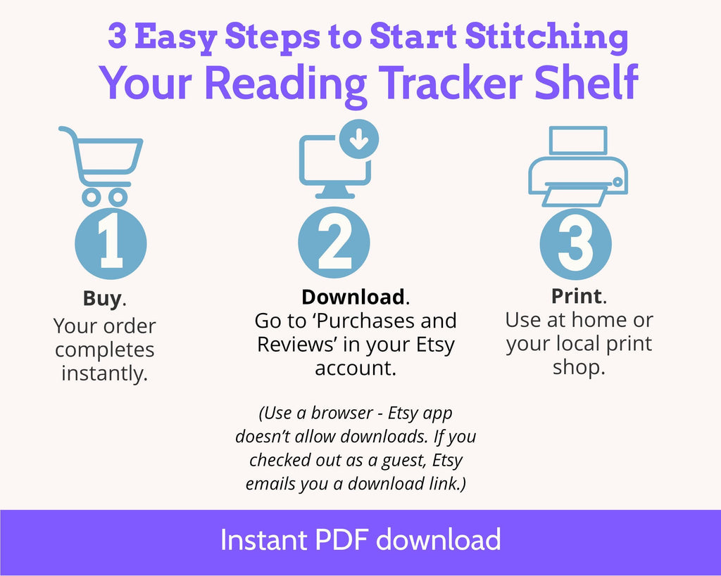 Cross Stitch Reading Tracker Pattern, 52 Books PDF