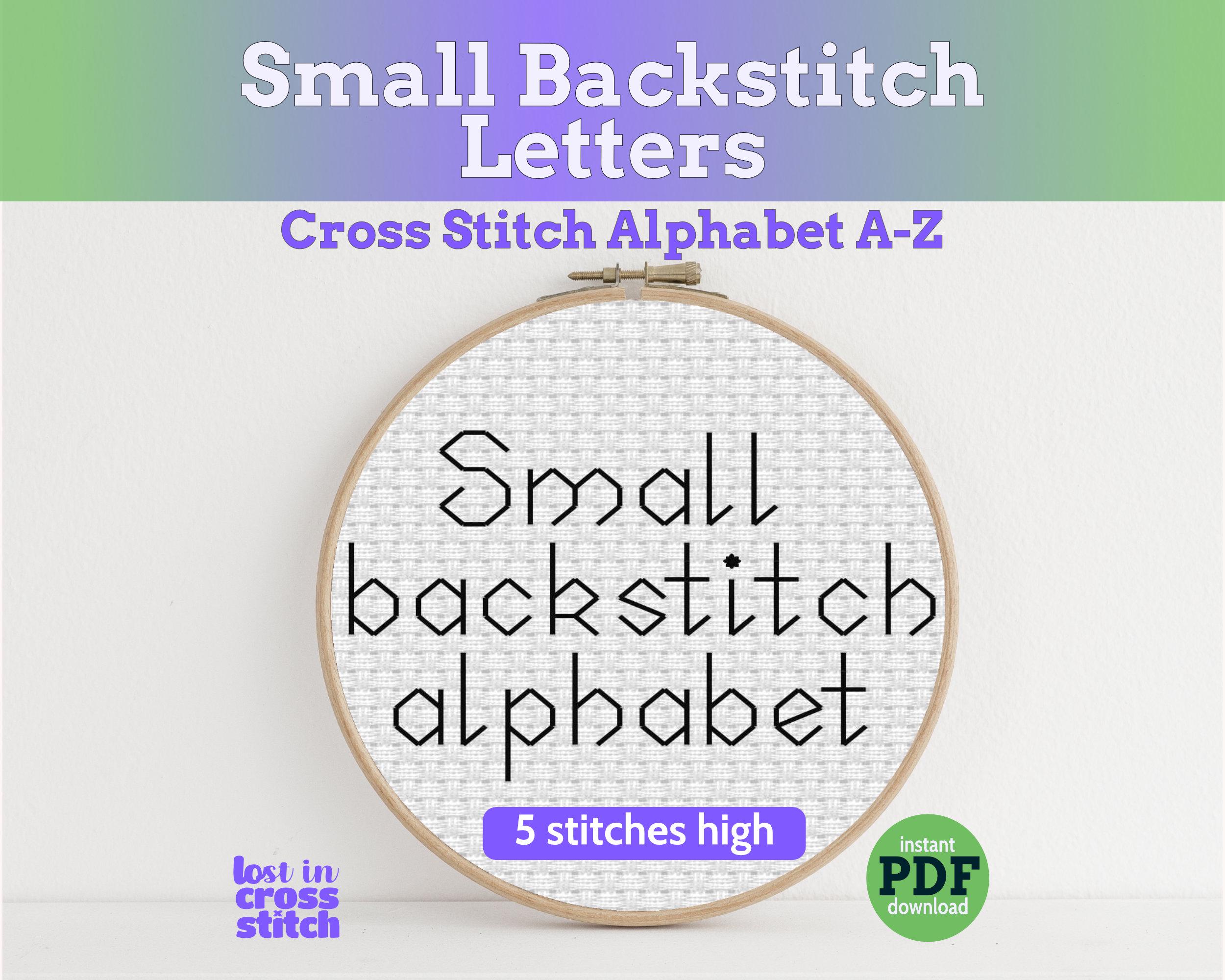 Small Backstitch Alphabet Cross Stitch Pattern Main image