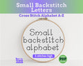 Small Backstitch Alphabet Cross Stitch Pattern