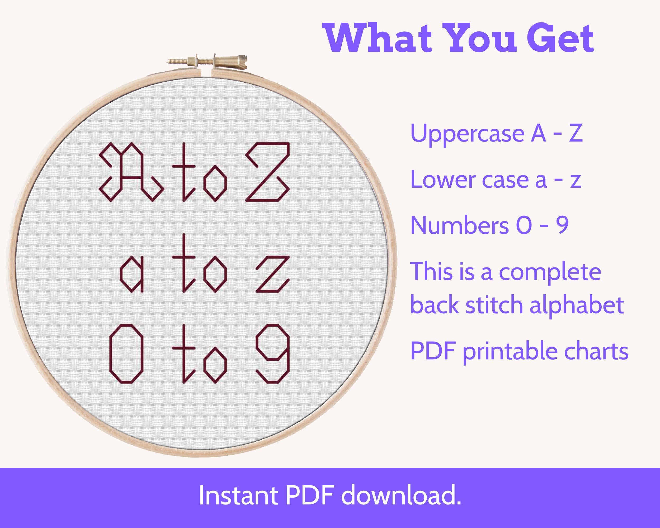 Small Backstitch Alphabet Cross Stitch Pattern Secondary image