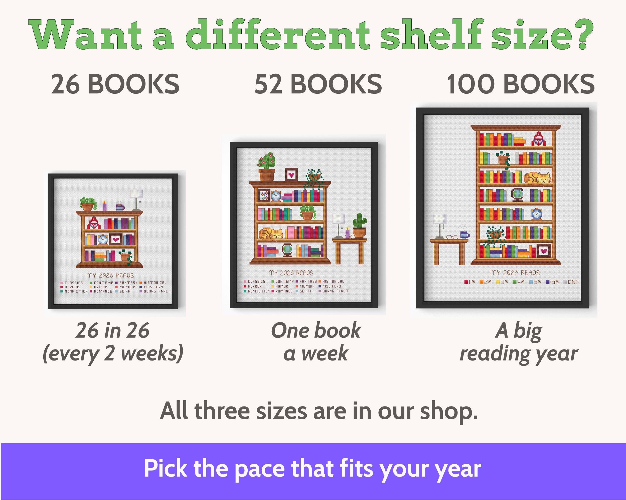 Cross Stitch Reading Tracker Pattern, 12 Books PDF