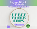 Large Block Capital Cross Stitch Alphabet Pattern PDF